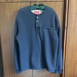 Coleman Navy Henley Shirt with Button Accents